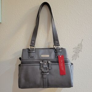 Rosetti Gray Smoke Shoulder Bag - Midtown Reface Satchel